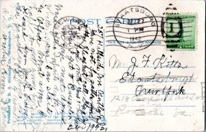 United States New York Staatsburg 1942 numeral duplex  Forwarding mark  PC  O...