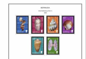 COLOR PRINTED BERMUDA 2000-2018 STAMP ALBUM PAGES (52 illustrated pages)