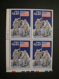 Scott 2419, $2.40 Moon Landing, PB4 #11211 1 LL, MNH Priority Mail Beauty