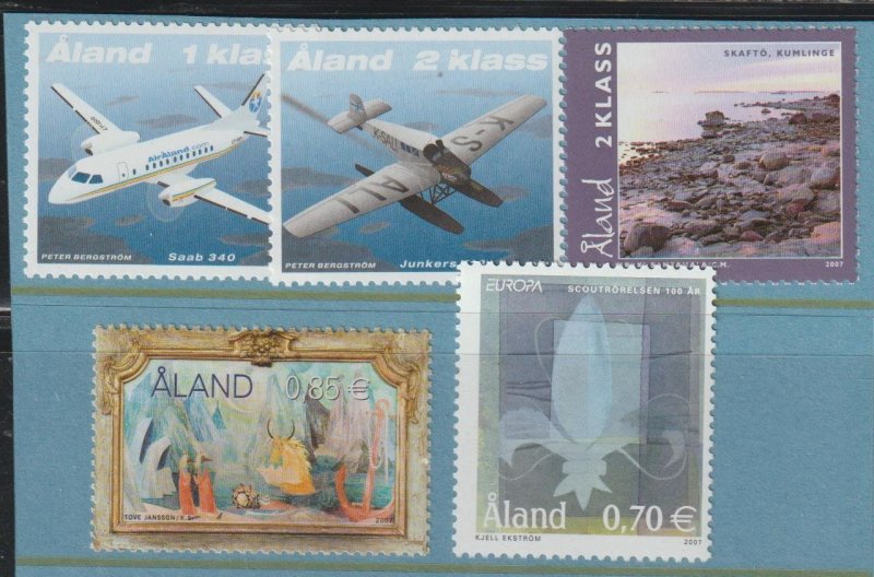 Finland-Aland SC 258-9, 260, 261, 262 Mint, Never Hinged