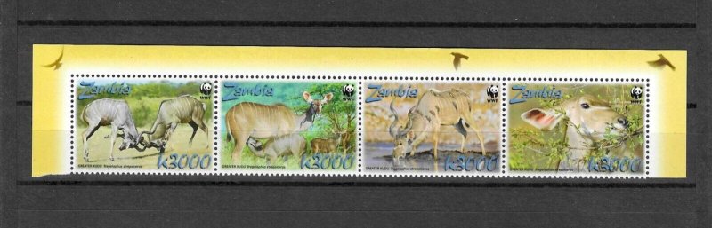 ZAMBIA 2008 WWF SG 1049a MNH Cat £12.50