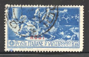 Italy-Rhodes Scott 27 UH - 1930 Ferruci Issue Overprinted - SCV $16.00