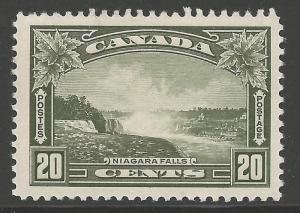 CANADA SG349 1935 20c OLIVE-GREEN MTD MINT