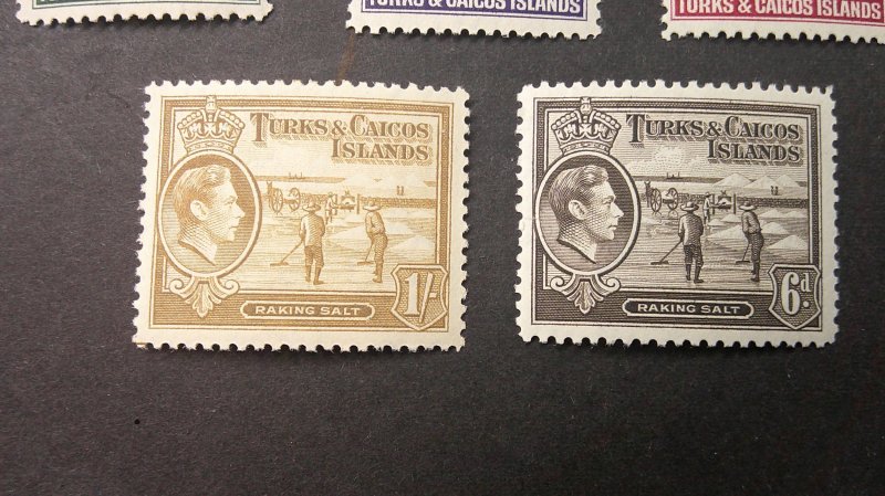 Turks & Caicos Islands 1938-45 Scott# 78-89 Complete less #86A VF-XF NH