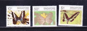 Singapore 387-389 Set MNH Insects, Butterflies (C)