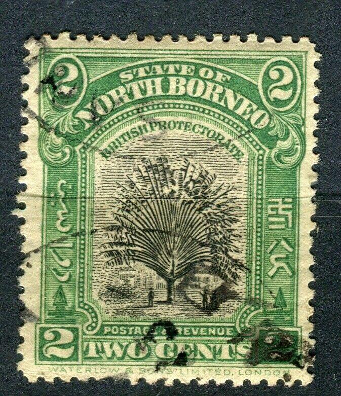 NORTH BORNEO; 1909 early Pictorial issue fine used 2c. value + Postal cancel