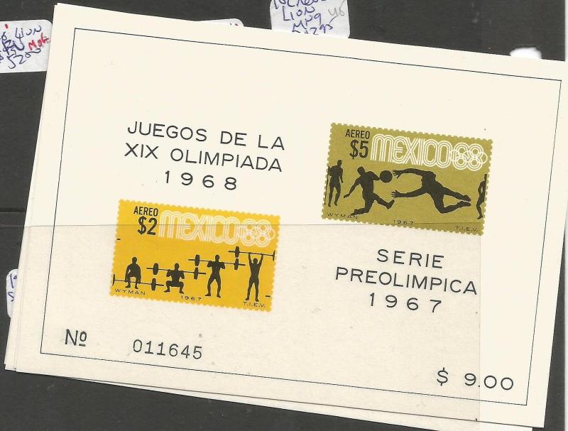 Mexico SC 1967 Olympics 953a-5a, C384a-k MOG (5cqd)