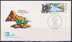 Argentina, 1989, FDC,  Los Glaciares National Park,