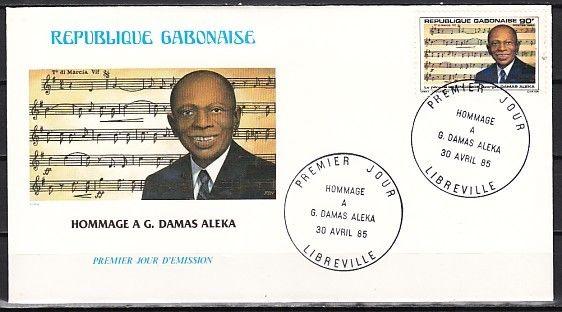 Gabon, Scott cat. 585. Local Composer Damas Aleka. First day cover. ^