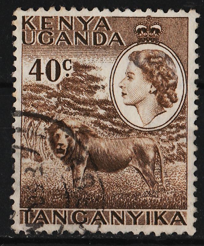 Kenya, Uganda, Tanganyika 1954/59 Elizabeth II/Various Designs $40 (1/15) USED
