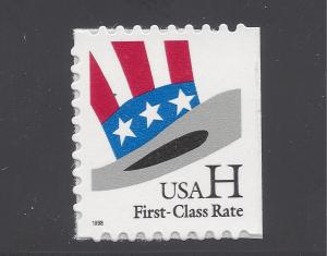 #3267 33c Uncle Sam's Hat 'H' Rate SA Booklet Single 1998 