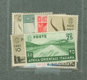 Italian East Africa #2/4-8 Unused Multiple