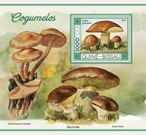 Guinea-Bissau 2021 MNH Mushrooms Stamps Fungi Suillus Mushroom Nature 1v S/S