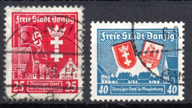 [AC] Germany Danzig 1937 Sc #B20-B21 Mi 274-275 *USED* Mi-CV 14€