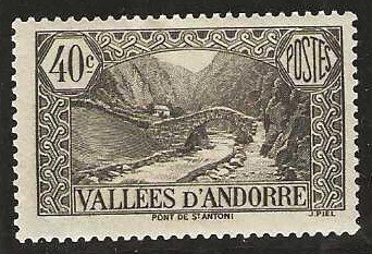 French Andorra  34, Mint, hinged. 1939, (a462)