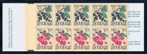 Sweden 2002a MNH, Berries Cplt.Booklet from 1995.