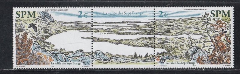 St. Pierre # 810, Seven Ponds Valley, Mint NH, 1/2 Cat.