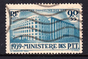 France 1939 Ministry of Post Used SC B83 CV $20