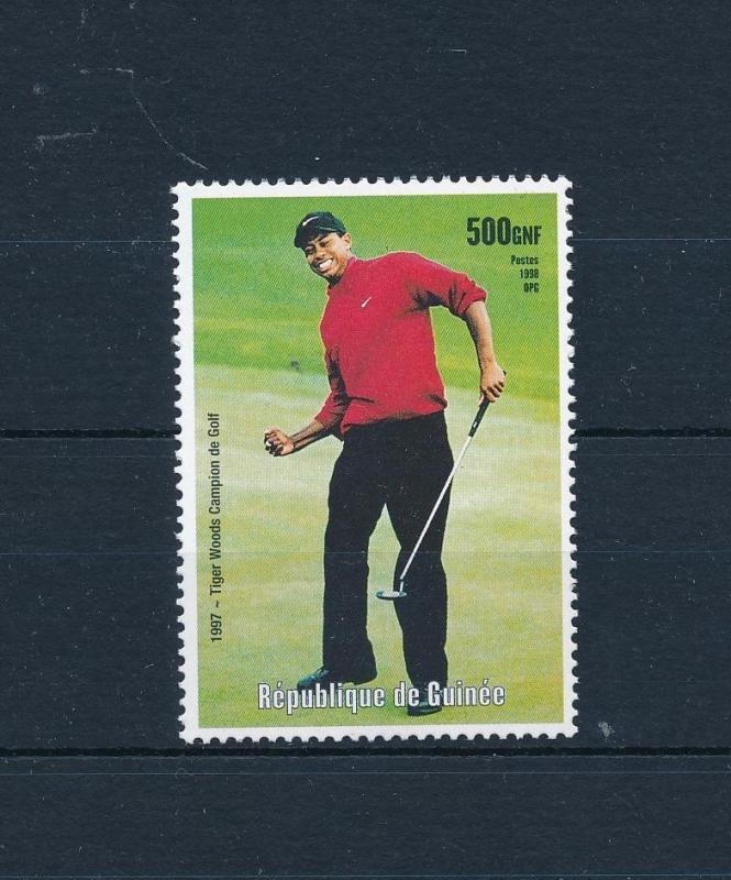 [58244] Guinea 1998 Golf Tiger Woods from set MNH