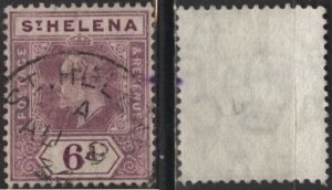 Saint Helena 58 (used) 6p Edward VI, dull vio (1908)