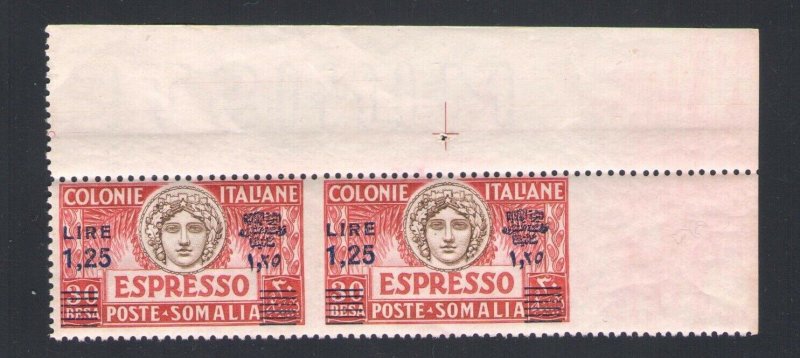 1927 Somalia, Espressi, N° 7e, Lire 1,25 Su 30 Besa, Red Bruno IN