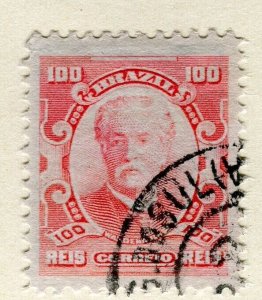 BRAZIL; 1906 early Portraits issue fine used 100r. value