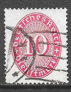 Germany O68: 10pf Value in an oval, used, F-VF