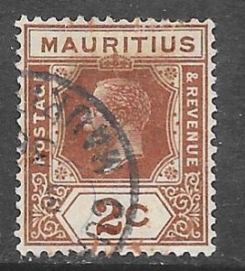 Mauritius 180: 2c George V, used, F