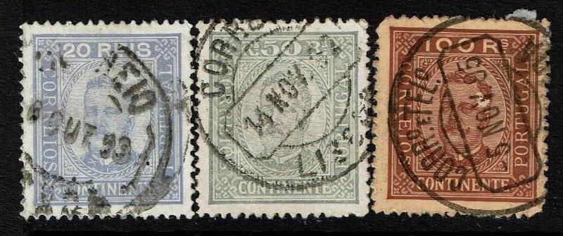 Portugal SC# 70, 72 and 75, used, minor faults - Lot 072317