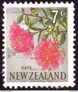NEW ZEALAND 1967 7c Rose-Red, Yellow, Green & Grey- Rata SG853 FU