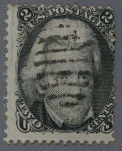 United States #73 VG Used No Grill Intense Black Geometric Cancel