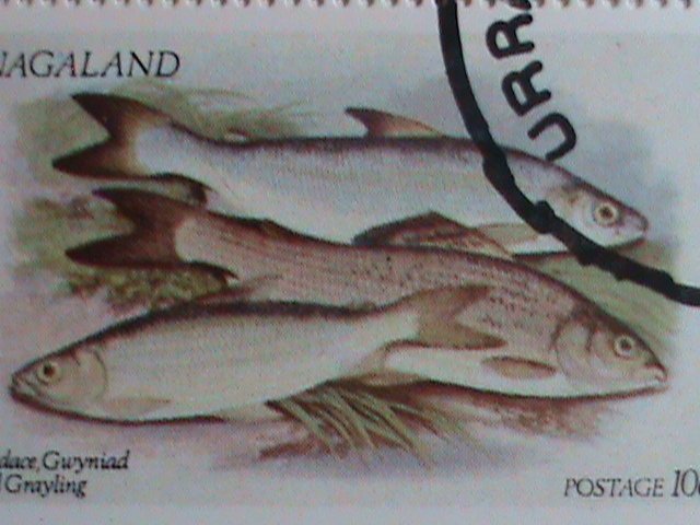 NAGALAND 1972 -WORLD COLORFUL LOVELY OCEAN FISHES CTO SHEET VERY FINE