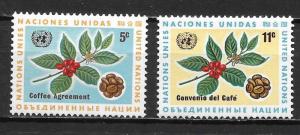 United Nations 158-59 Coffee Agreement set MNH