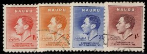 NAURU GVI SG40-43, 1935 SILVER JUBILEE set, FINE USED. Cat £13.