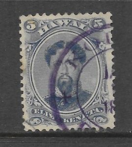 HAWAII Scott #39  Used 5c w/ nice cancel 2018 CV $3.00+