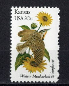 1968 * WESTERN MEADOWLARK ~  KANSAS  *  U.S. Postage  Stamp MNH