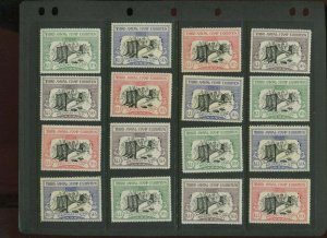 16 VINTAGE 1934 USA BROOKLYN NYC STAMP EXPO POSTER STAMPS (L1172) PHILATELIC