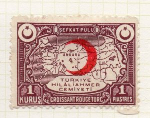 Turkey Crescent Issue Optd 1928 Issue Fine Mint Hinged 1K. NW-270683