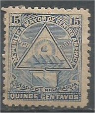 NICARAGUA, 1898, used15c, Coat of Arms Scott 104