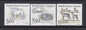 Greenland 262-264 MH 1993 NATIVE ANIMALS