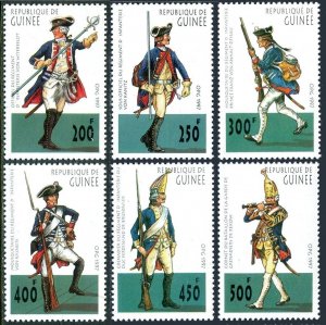 Guinea 1449A-1449F, 1449G, MNH. Old Germanic Military Uniforms, 1997.