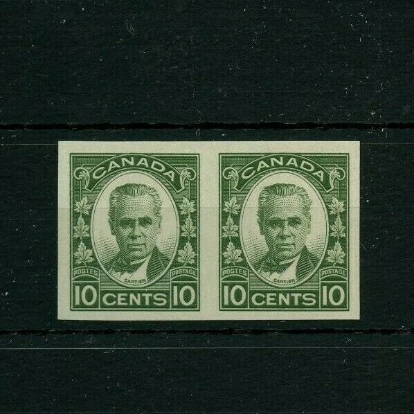 #190 IMPERF PAIR VF disturbed gum but very nice scarce Cat$650 Canada mint