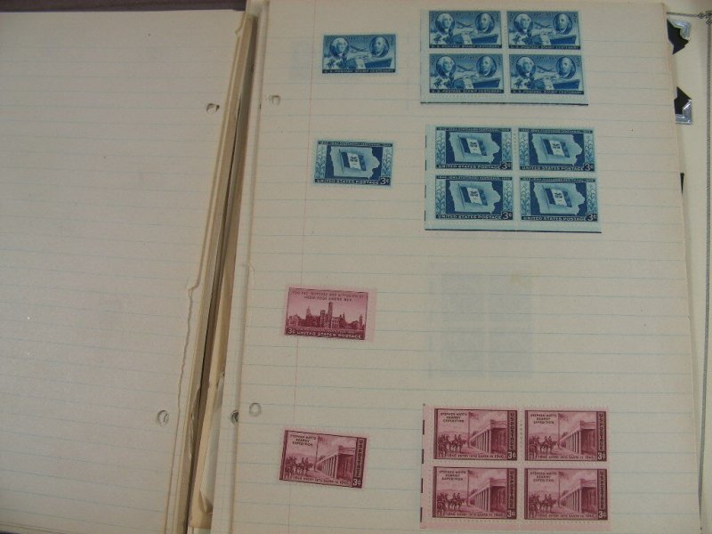 US, 100s of Stamps & a few Covers  mostly hinged on pages