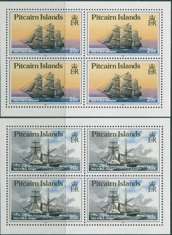 Pitcairn Islands 1990 SG369a-374a Ships booklet panes MNH