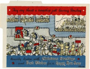 Great Britain 1944 R.A.F. Christmas air letter sheet for South East Asia unused