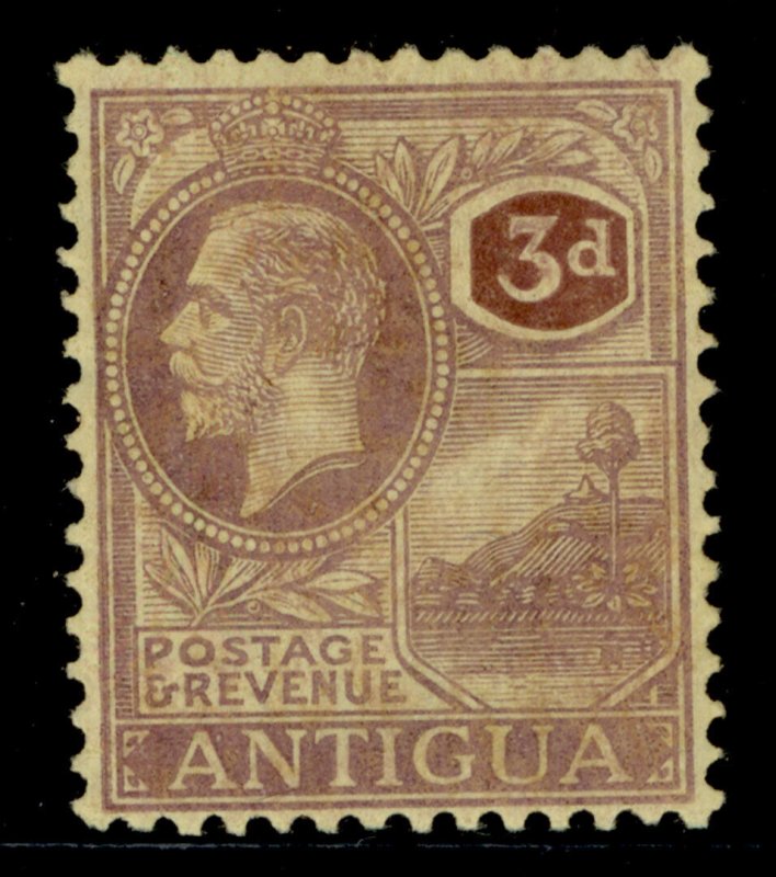 ANTIGUA GV SG74, 3d purple/pale yellow, M MINT. Cat £15.