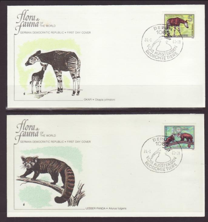 East Germany,DDR 2113-2118 Animal 1980 Fleetwood S/6 U/A FDC