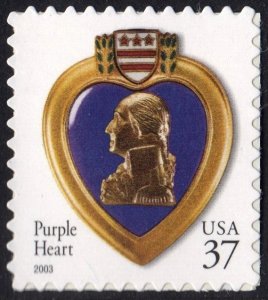 SC#3784 37¢ Purple Heart Single (2003) SA