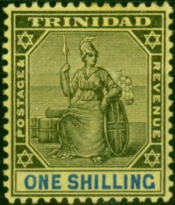 Trinidad 1903 1s Black & Blue-Yellow SG131 Fine & Fresh MM