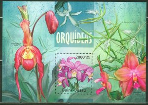 GUINEA BISSAU 2013 ORCHIDS SOUVENIR SHEET MINT NH